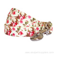 Dog Leash Print Turquoise Scent Inspired Floral Rose